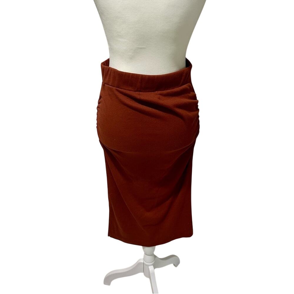 Michael Stars, Rae Fitted Ribbed Midi Skirt with Slit, MP